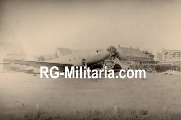 Original WW2 German Photo - Captured Dutch Douglas DC-3 KLM, Schiphol, Amsterdam, Holland (1940)