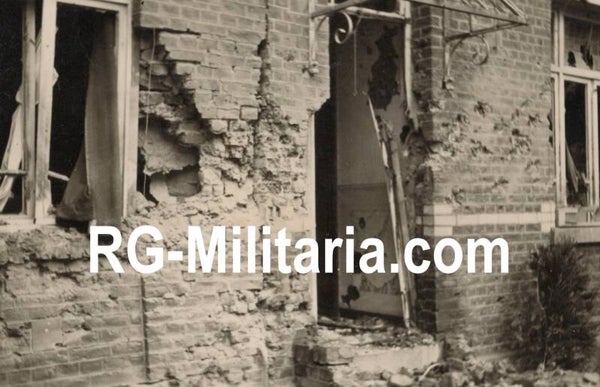 Original WW2 German Photo - Destroyed house in Eysden, Holland, May (1940)