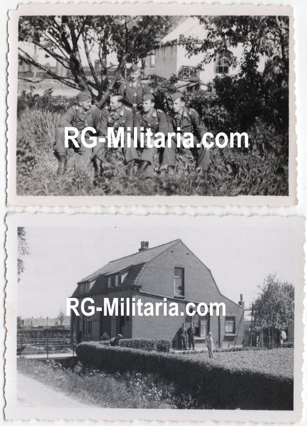 Original WW2 German Photo - German Luftwaffe receive EK2 medals near Rotterdam, Holland (1940)