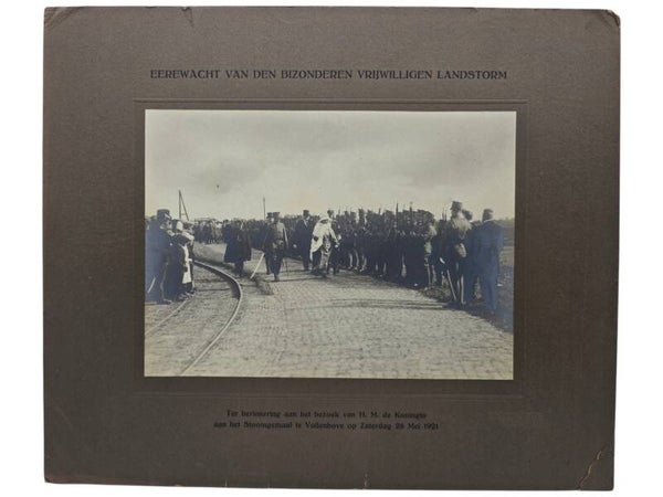 Original WW2 Dutch Photo - BVL Bijzonderen Vrijwilligen Landstorm Queen at the Stoomgemaal Vollenhove (1921)