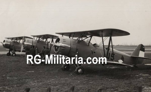 Original WW2 Dutch LVA Photo - Dutch LVA airplane Koolhoven FK 51 ''15'', Waalhaven Rotterdam (1937)