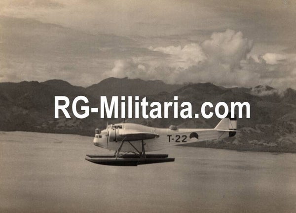 Original WW2 Dutch LVA Photo - Fokker T.IVa, T-22, Dutch Indies