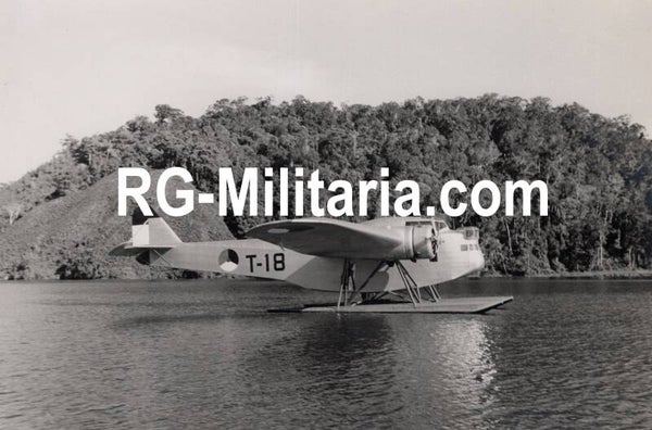 Original WW2 Dutch LVA Photo - Fokker T.IVa, T-18, Dutch Indies