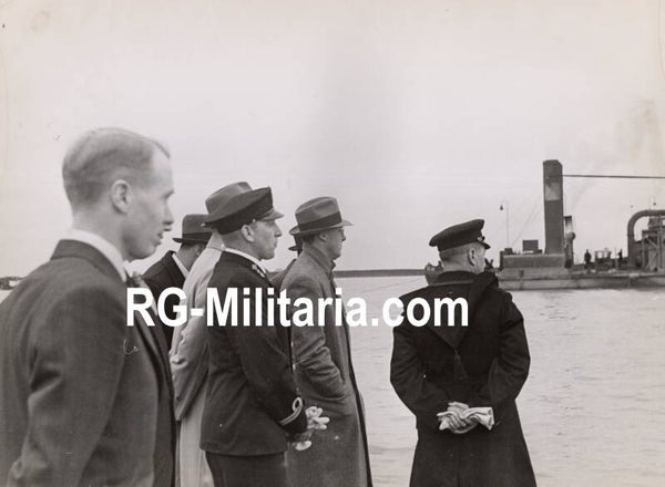 Original WW2 Dutch Press Photo - Prince Bernhard visits the Fokker Factory, Papaverweg, Amsterdam (1938)