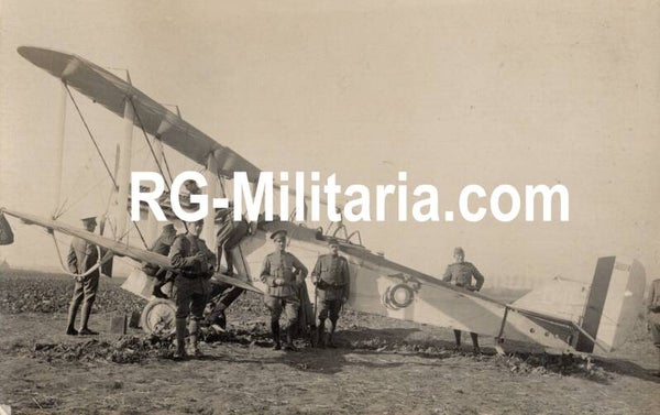 Original WW1 Dutch LVA Photo - Crashed US Airco DH-4, Schoondijke, Nederland (1918)