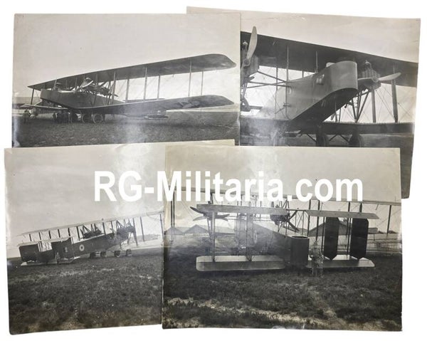 Original WW1 Dutch LVA Photo - Interned Handley Page bomber 0/400, Valkenisse, Walcheren, Soesterberg, Holland (1918)