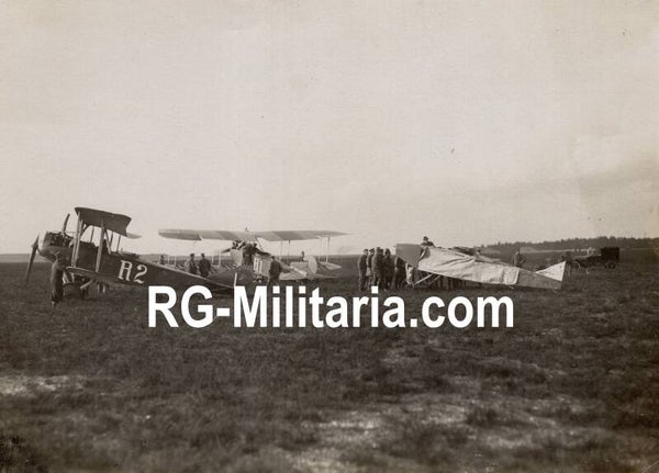 Original WW1 Dutch LVA Photo - Dutch LVA airplanes Rumpler, Soesterberg, Holland (1917)