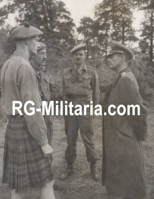 Original WW2 British Press Photo - Operation Wellhit, Captured POW general Ferdinand Heim, Battle of Boulogne (1944)