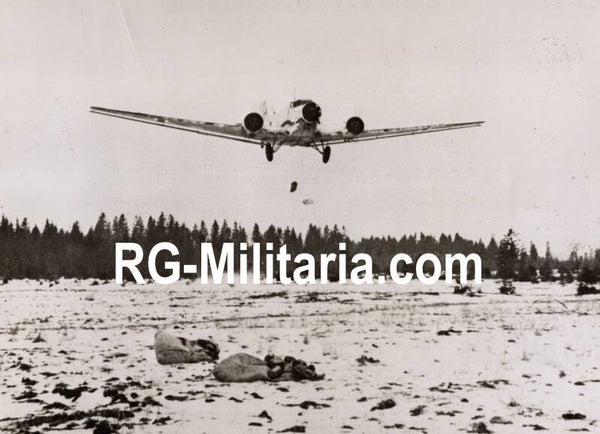 Original WW2 German Press Photo - Junkers Ju 52 transport plane (1944)