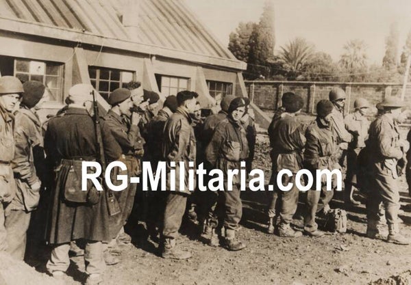 Original WW2 German Press Photo - American and British paratrooper POW soldiers captured in Tunisia (1942)
