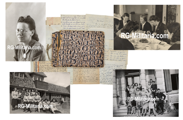 Original WW2 Dutch Collaboration NAD Photo album - Nederlandsche Arbeidsdienst voor Meisjes, Lunteren, Wassenaar, Maarssen, Lochem, Houtrust Den Haag