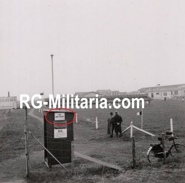 Original WW2 Dutch Photo - Soccer club HSV Westerkwartier  ''For Jews forbidden'' sign, ''Voor Joden verboden'', The Hague, Holland