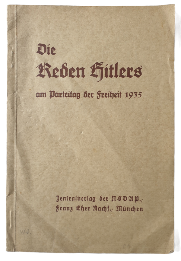 Brochure - Die Reden Hitlers am Parteitag der freiheit 1935