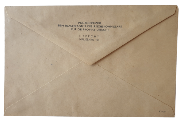 Envelope Polizei offizier Reichskommissars Utrecht normal size