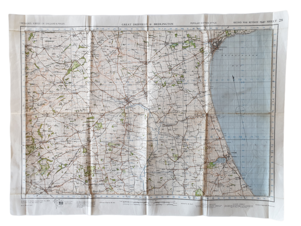 British map - Great Driffield Bridlington 1942