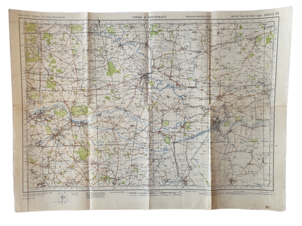 British map - Goole Ponteract 1942
