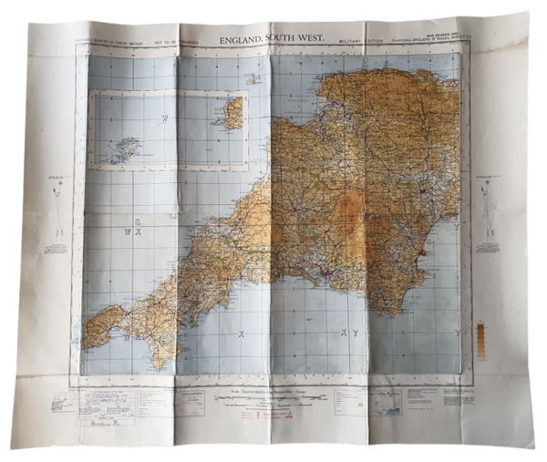 British map - England, south west 1940