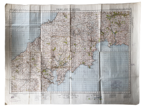 British map - Turo and st. Austell 1940