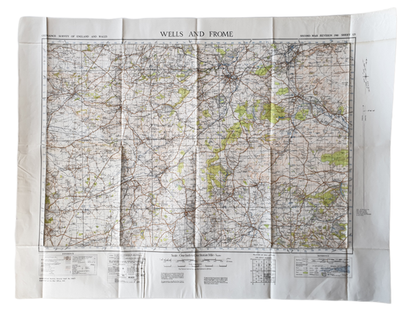 British map - Wells and frome 1941
