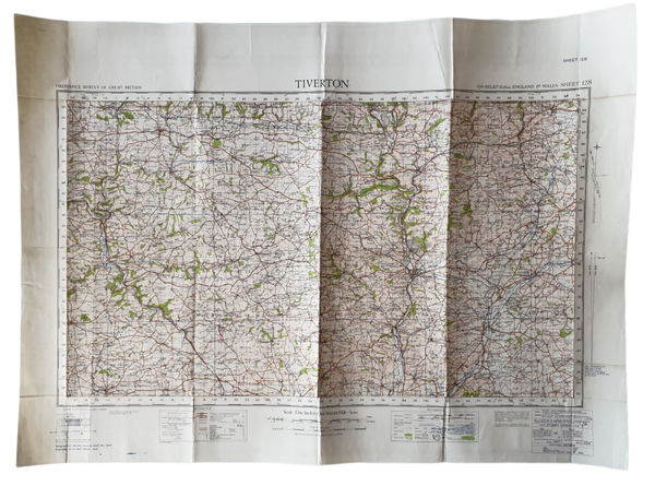British map - Tiverton 1940