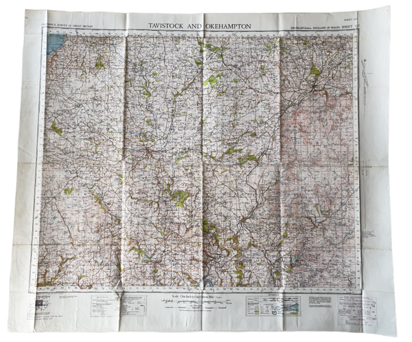 British map - Tavistock and okehampton 1940