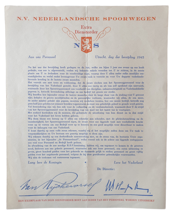 Dutch NS railroad Utrecht 1945