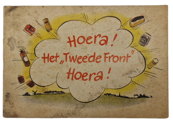 Original WW2 Dutch Collaboration NSB Brochure - Hoera! Het ''Tweede Front'' Hoera!