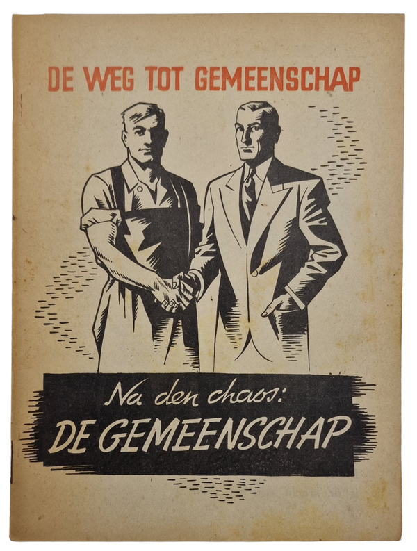 Original WW2 Dutch Collaboration NSB Brochure - De Weg tot gemeenschap Na den chaos: De Gemeenschap (1942)