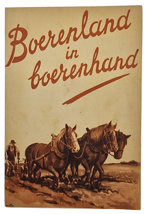 Original WW2 Dutch Collaboration NSB Brochure - Boerenland in boerenhand (1941)