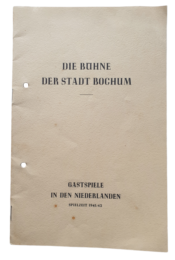 Brochure  - Gastspiele in den Niederlanden ''Die Bühne der stadt Bochum''