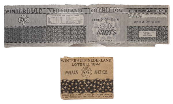 WHN  - Winterhulp Nederland lottery ticket (1941)