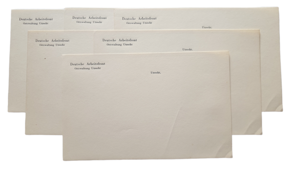 Deutsche Arbeitsfront Ortswaltung Utrecht writing paper