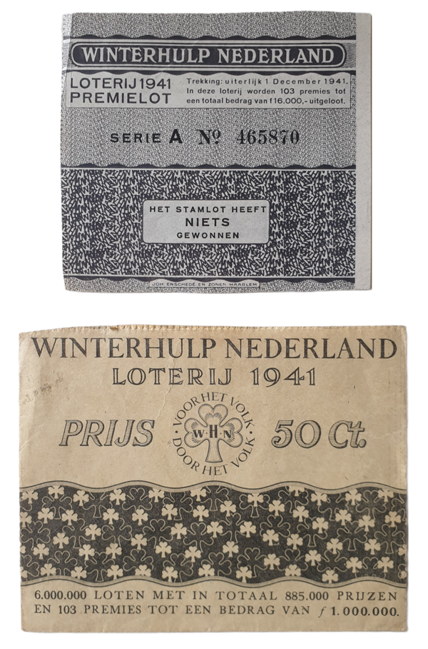 WHN - Winterhulp Nederland lottery ticket (1941)