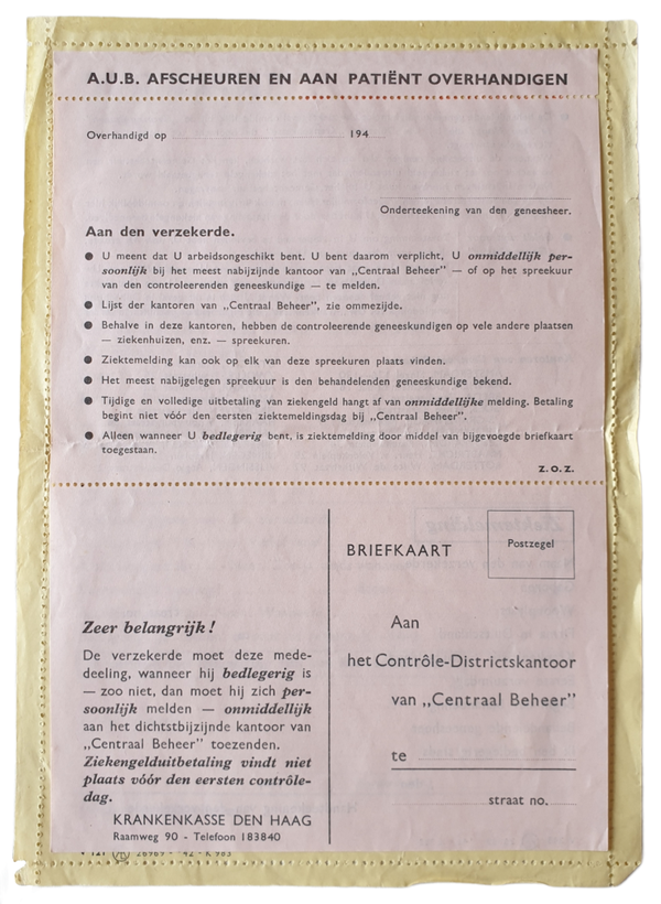 Document - Krankenkasse The Hague for sickness