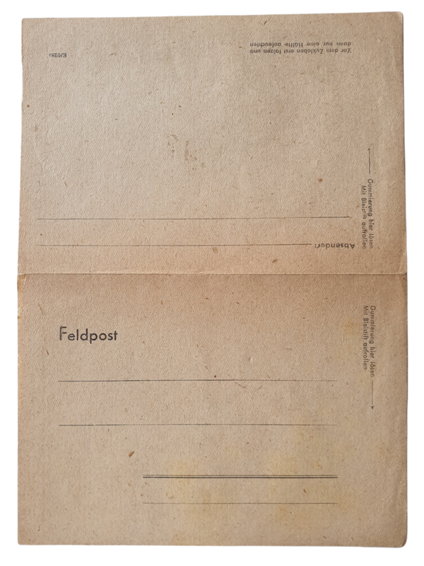Unused feldpost letter