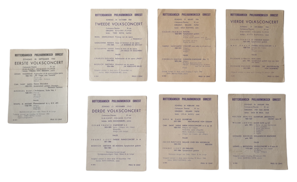 Document - ''Rotterdamsch Philharmonisch Orkest'' concert flyers 1943