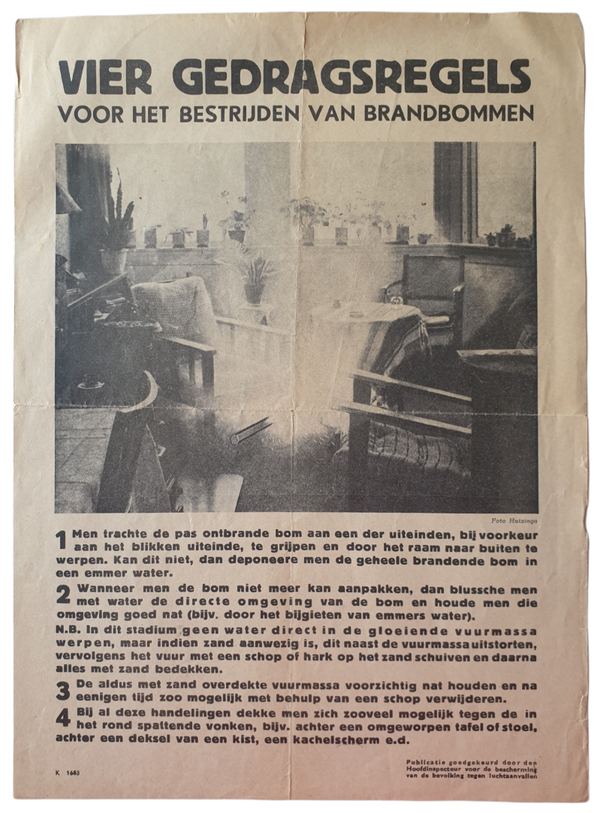 Document - LBD ''Vier gedragsregels voor het bestrijden van brandbommen''