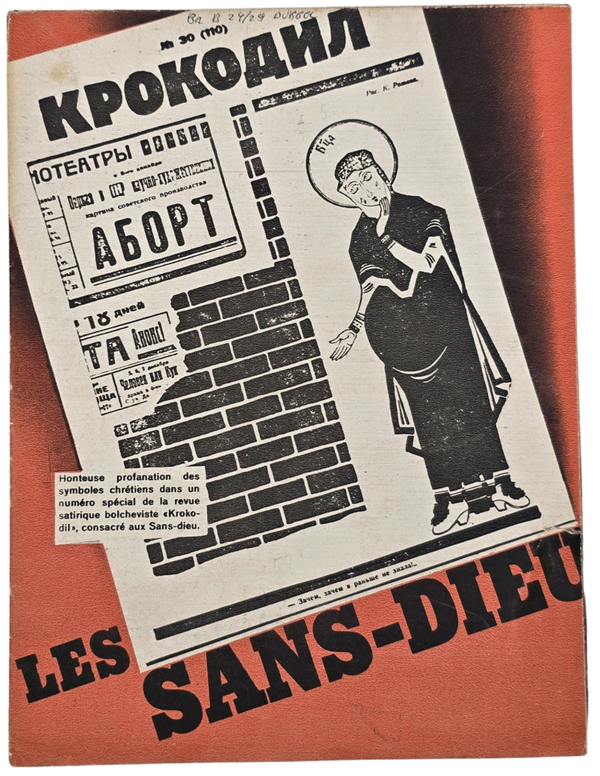 Original WW2 Walloon anti-Soviet Collaboration Flyer - Les Sans-Dieu (The Godless)