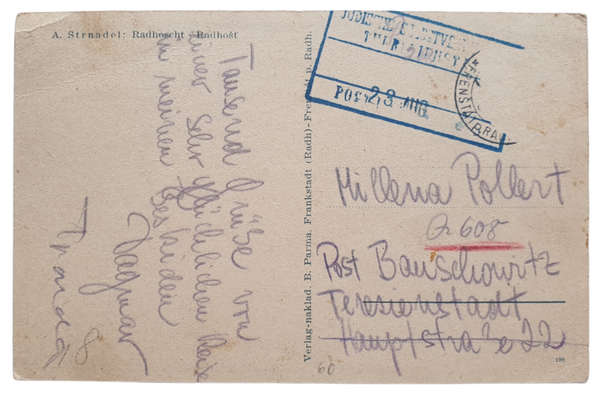 Letter - Concentration camp Theresienstadt