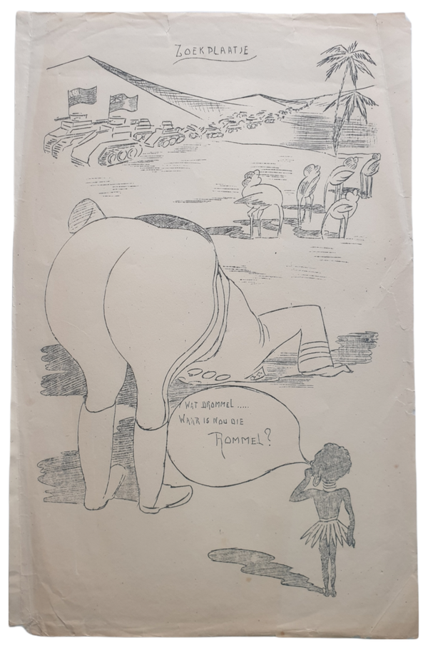 Resistance poster - ''Zoekplaatje, wat drommel... waar is nou die Rommel?''