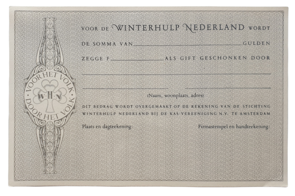 WHN - Winterhulp Nederland donation card