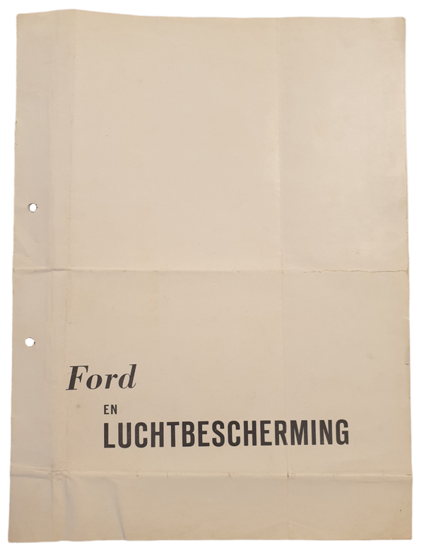 LBD - Luchtbeschermingsdienst flyer Ford en Luchtbescherming (1939)