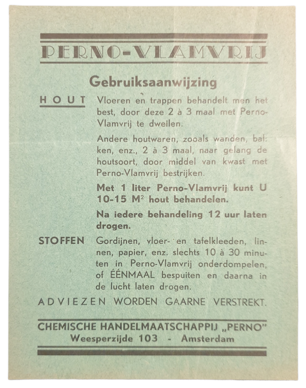 LBD - Luchtbeschermingsdienst Perno-Vlamvrij flyer
