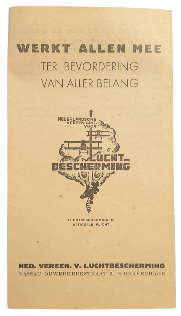 LBD - Luchtbeschermingsdienst flyer ''Werkt allen mee''