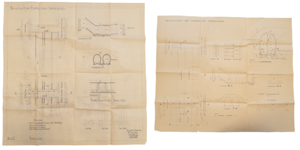LBD - Luchtbeschermingsdienst Amsterdam, blueprints air-raid shelter (1944)