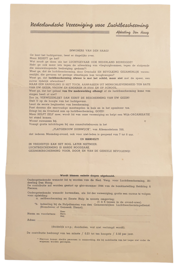 LBD - Luchtbeschermingsdienst The Hague flyer