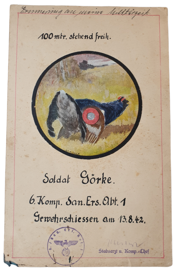 Document - Shooting plate 6 kompanie Sanitäter Ersatz Abteilung 1 (1942)