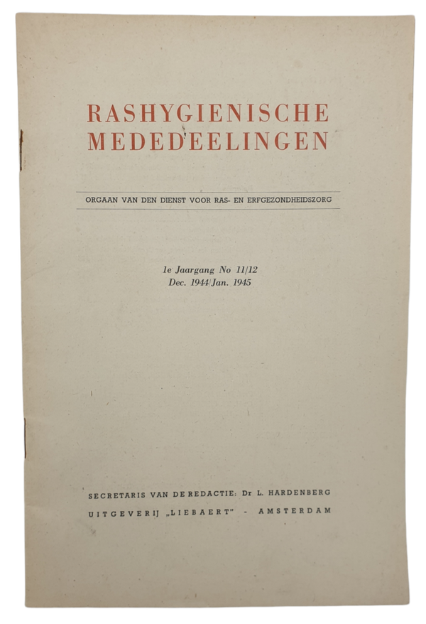 NSB brochure - Rashygienische Mededeelingen 1st year No. 11/12 (1944/1945)