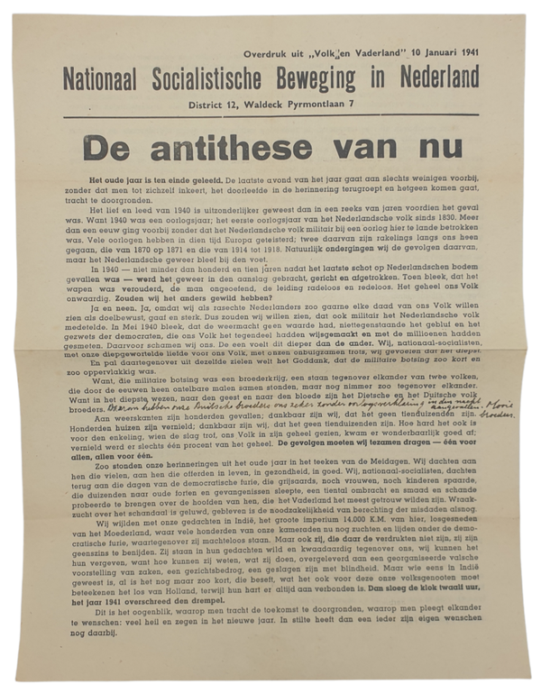 NSB flyer - De antithese van nu (1941)