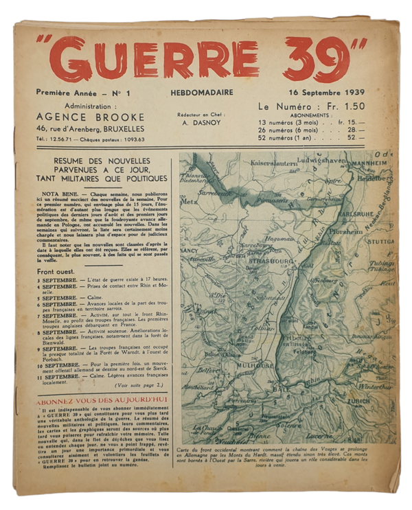 Magazine - Guerre 39 no. 1 to 33 (1939-1940)